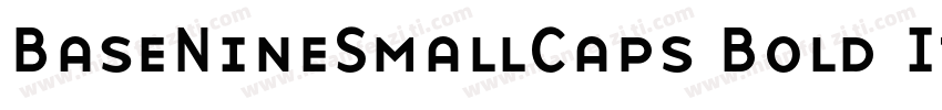 BaseNineSmallCaps Bold Italic字体转换